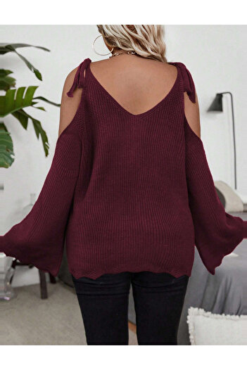 SHEIN Curve+ Sweater, Cherry