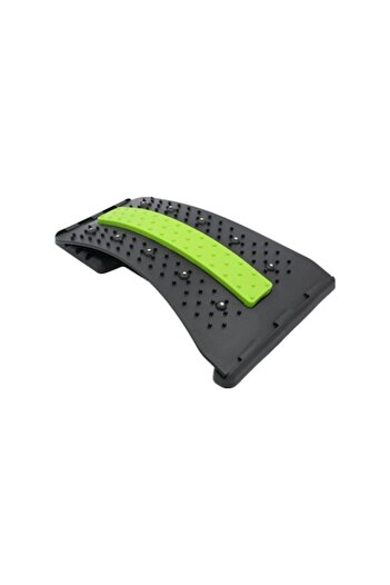 GermaNova Sports back support for stretching and muscle relaxation, 38.5 x 12 x 25.5 cm, black/green