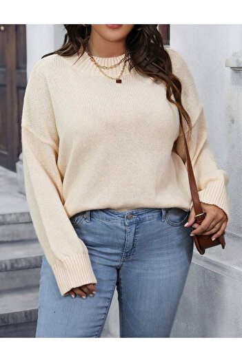 SHEIN Curve+ sweater, cream
