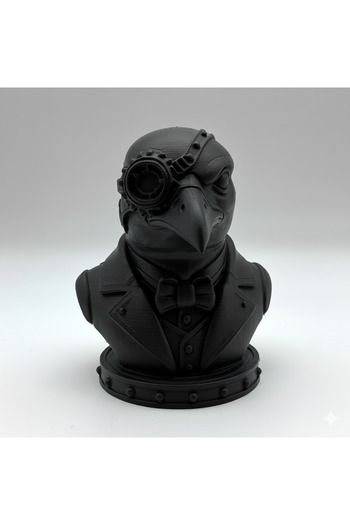 3Dprinted Seagull Steampunk Bust