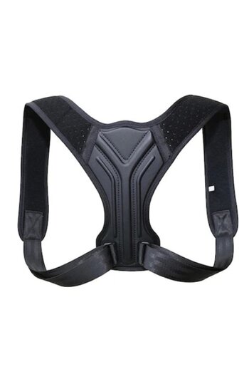 GermaNova Posture Corrector for Back, Shoulders, and Spine Alignment, Black, Size L