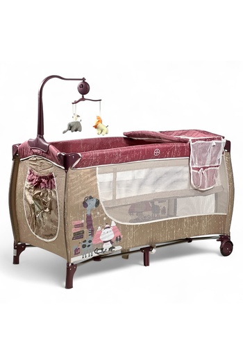 ALBADER Baby Playpen & Crib with Changing Table, Storage Pocket, Hanging Toys, Baby Playpen Crib for Newborn