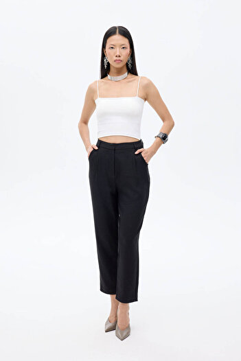 Quzu Black Women's Trousers Pnt01059