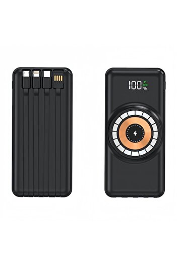 OEM Power Bank, multifunctional magnetic external battery, integrated cable, fast charging, PD20W, 20000