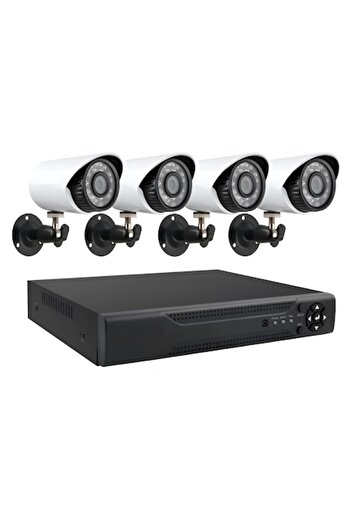GermaNova Kit 4 Camere de Supraveghere 2 MP FULL COLOR, NVR, Vedere Nocturna, Detectie Miscare, Came