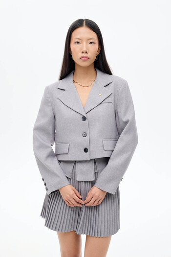 Quzu Gray Women's Jacket Ckt01080