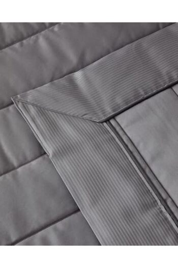 STOREMAX Snshop Home Valery Cotton Satin Quilted Double Bedspread Set Dark Gray 467437