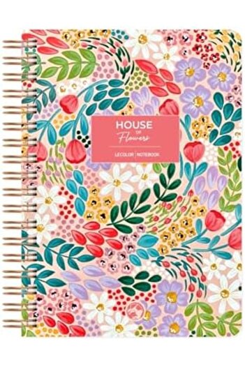 STOREMAX Snshop Color Botanical Spiral Notebook Checkered Red 17X24 cm 467437