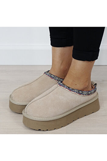 SOFILINE Beige slippers with traditional pattern W5886 116