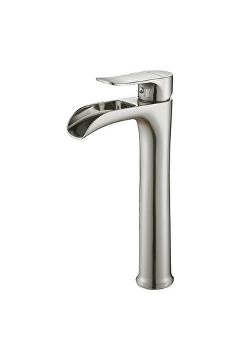Fause High Bowl Sink Faucet Waterfall Brushed Nickel Ksl112-Br