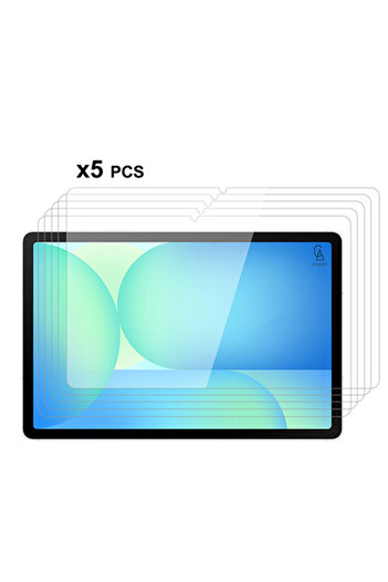 Coolacs Samsung Galaxy Tab S10 Fe Plus Sm-X620 Compatible Tempered Shatterproof Glass Screen Protector 5 Pieces