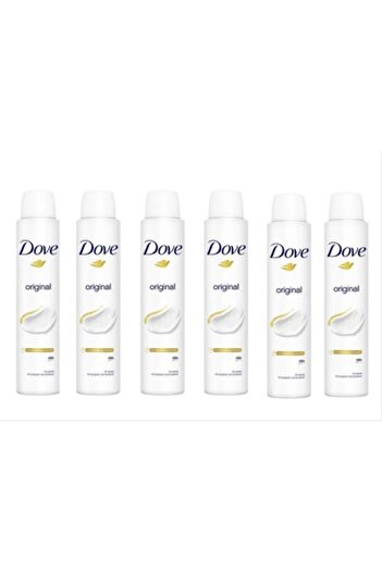 Dove Set 6 x Deodorant Original pentru femei, 1/4 crema hidratanta, 48h protectie, 200 ml