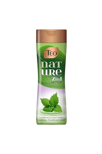 Teo Set 3 x Sampon Nature 2 in 1 Nettle, pentru Par Normal / Gras, cu Urzica, 350 ml
