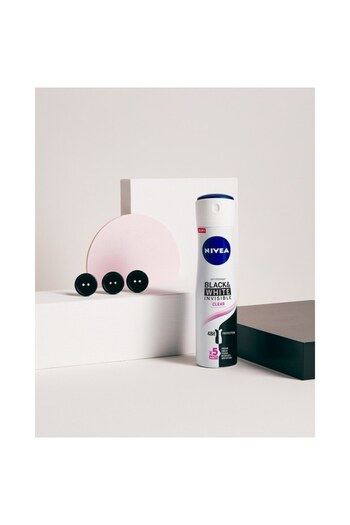 NIVEA Set 6 Antiperspirante Black&White Invisible Clear, Protectie 48h, 6x150ml