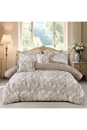 SNOOZYL Winter double bedspread made of soft velvet and fur with a floral design to provide you with warmth and comfort