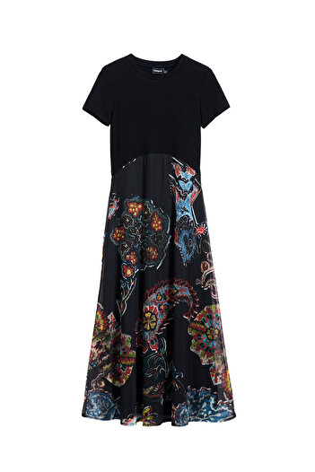 Desigual Γυναικείο Φόρεμα Casual 25SWVK32 Μαύρο