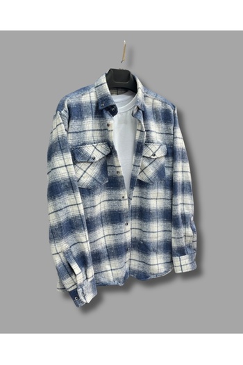 ATİLLA ÖZER Winter Comfortable Classic Fit Lumberjack Fabric Double Pockets Flap Pockets Buttoned