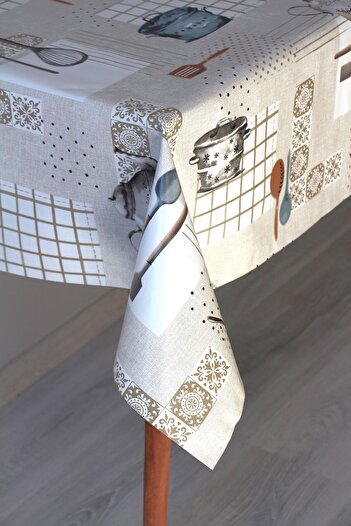 DDHOME Fiber Erasable Pvc Oilcloth Tablecloth 1222-2 Tencerekaşık