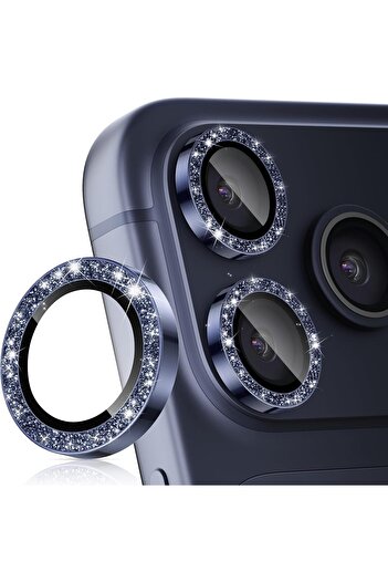 Dexmon iPhone 17 Pro / 17 Pro Max Compatible Shiny Gemstone Camera Lens Protector Set of 3 Stylish Durable Coating