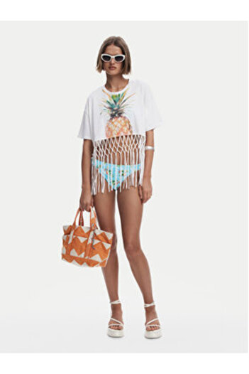 Desigual Γυναικείο T-Shirt 25SWTKAN Εκρού