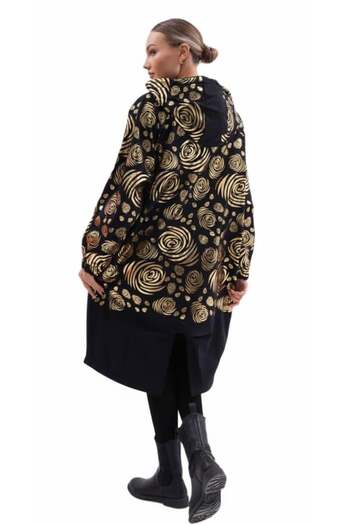 shE tekstil Varaklı Asterli Wide Fit Hooded Trançkot