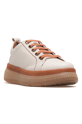 Mammamia Kadın Hakiki Deri Sneaker Günlük Ayakkabı 25k D25ka-7180 Z Bej