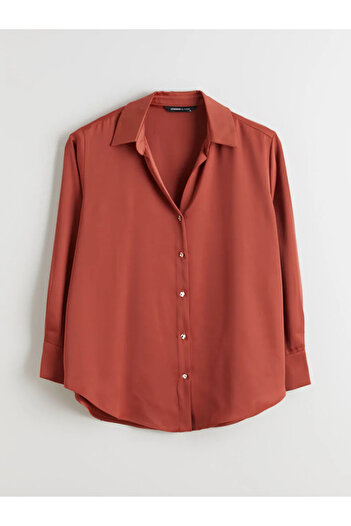 LC Waikiki Lcwaikiki Classic Brown Loose Fit Women's Shirt