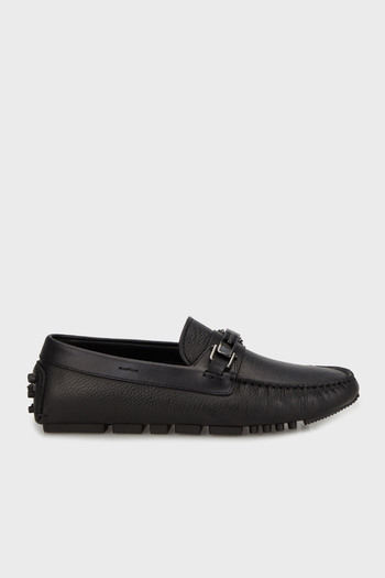 Emporio Armani Genuine Leather Loafer Shoes Men Shoes Em003922 Af20519 Mc012
