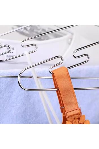 GOTA Silver Steel Clothes Hangers – Modern Durability for an Elegant Closet