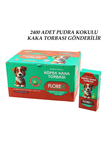 shopwave 2400 Pcs = 1 Box Dog - Pet Poop Bags with Powder Scent - 25X35Cm (5047)