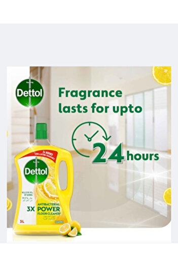 Dettol Power Floor Cleaner, Lemon Scent, 3L