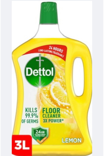 Dettol Power Floor Cleaner, Lemon Scent, 3L