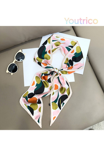 Youtrico Patterned silk scarf,Double Sided Headband&neckerchief,Autumn&winter atmosphere