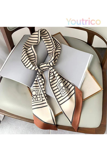 Youtrico Patterned silk scarf,Double Sided Headband&neckerchief,Autumn&winter atmosphere