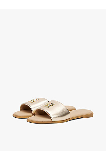 Tommy Hilfiger Women's Th Logo Hw Metallic Slippers