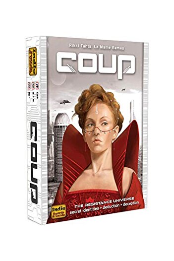 HALAMODO Coup Strategy Board Game For Children with Playing Cards and Chips (2-6 Players)