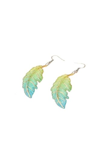 SYGGY Cercei Green Feather, model pana, verde pastel