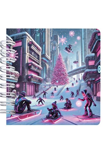 Editura Soapta stelelor Square spiral notebook 9.5 x 9.5 cm, 75 vellum sheets, La sanius in the future