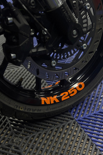 Banxtre For Cfmoto Nk250 Orange Color Wheel Rim for Nk250 Lettering Sticker Decal (4 Pieces)