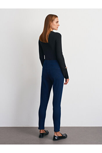 Dilvin 72042 Lycra Skinny Denim Pants - Dark Navy.