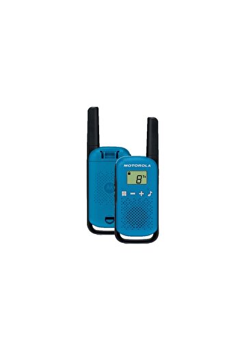 Motorola Talkabout T42 PMR446 Radio Station Set, 2 Walkie-Talkies, 16 Channels, 4 km, Blue