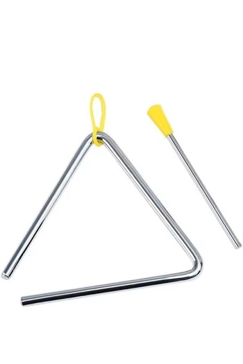 MegArya Triangle Musical Instrument – 18cm Steel Percussion Triangle with Striker