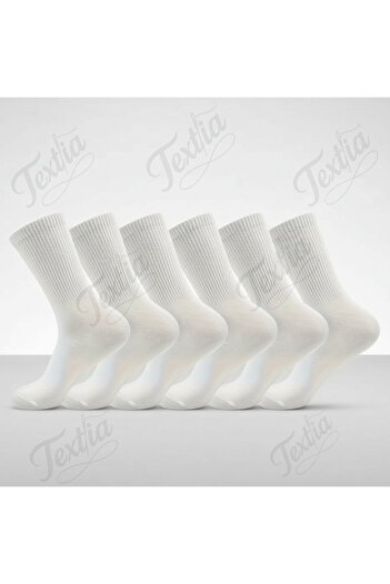 Textia Home 6 Pairs Cotton Tennis Socks Socket Boy - Unisex