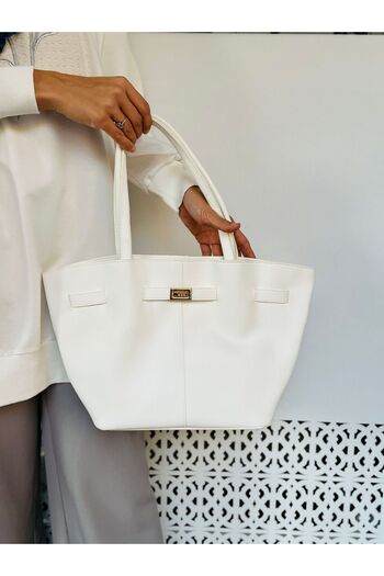 VESSARA New Season Most Popular Women's Large Size Faux Leather Shopier Hand Shoulder Bag