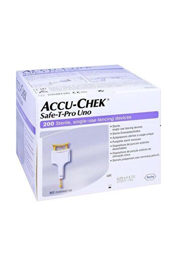 Accu Chek SafeT Pro Lancets for Testing - 0.36mm Low Pain Comfort Angled Needle, 200 Count