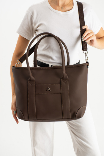 Çanta Trend Mega Polo Faux Leather Crossbody Shoulder Bag