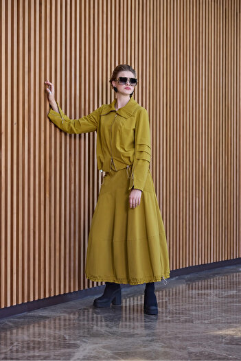 MissWhence Skirt Suit 38208 Yellow