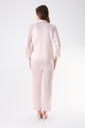 İmaj 4001 Salmon Color Satin 6-Piece Dowry Set Nightgown