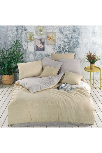 Dream Ranforce cotton bed linen, Dream, 2 persons, cappuccino, set of 4 pieces