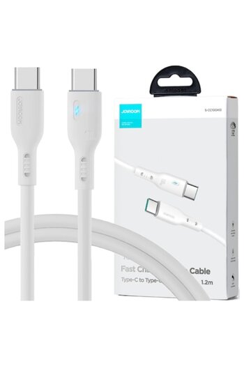 Joyroom Phone Data Cable, Joyroom, Universal, USB-C, 100 W, 1.2 m, White